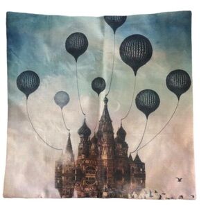 Russian orthodox steampunk balloon pillowcase